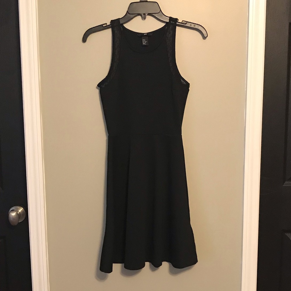 Black H&M Skater-style dress | Size XS